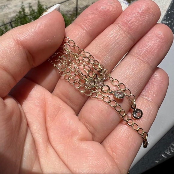 6pc Stackable Gold Bracelets Cuban Link Paperclip Chain Bracelet Pack - Picture 3 of 5